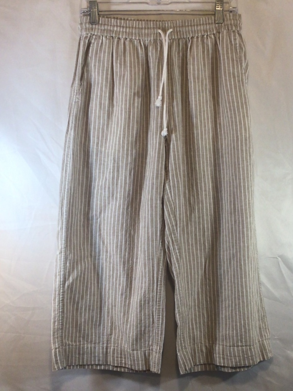 Beachlunchlounge Linen Pant Size Small Stripes Coastal Grandma  Wide Leg Beachy